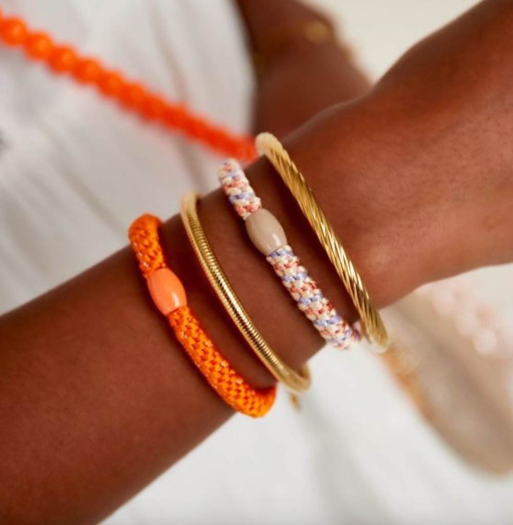 Haarelastiekjes bracelet oranje