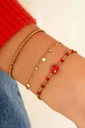 Armband simpel met strass details Goud Stainless Steel