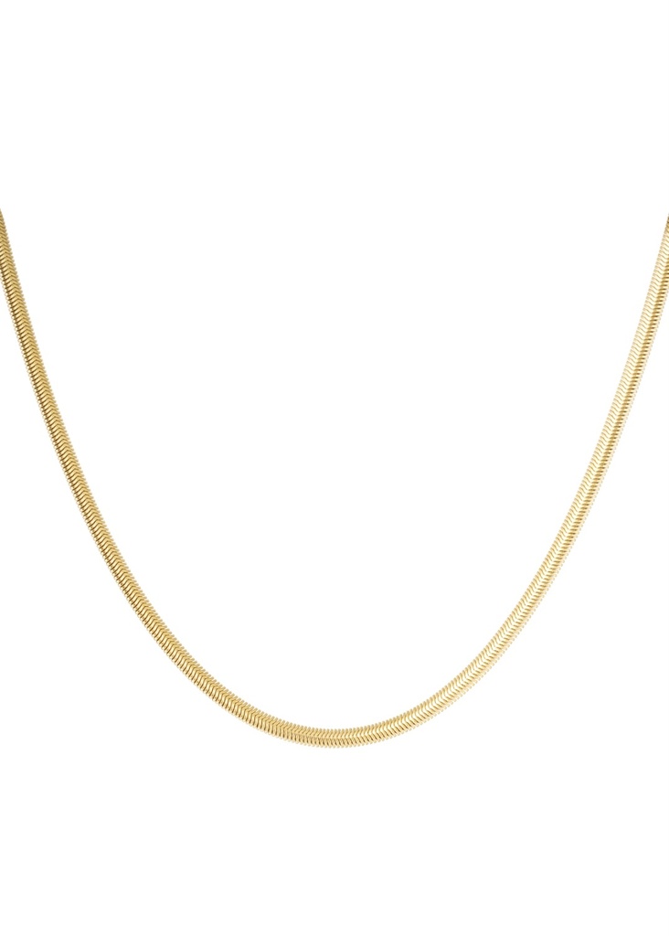 Ketting plat met print - goud