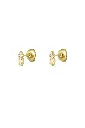 Oorstekers vintage look met steentjes - goud - Stainless Steel - per stuk
