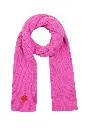 Wintersjaal met hart detail - Fuchsia