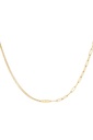 Roestvrijstalen ketting met dubbele ketting en bedel goud