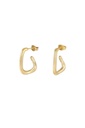 Gouden oversized knoopoorbellen per paar