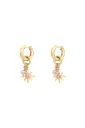 oorbellen pink starlight goud per paar