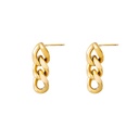 Oorsteker Triple Chain goud per paar