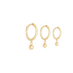 Oorbellen goud Basic Love middel maat per stuk