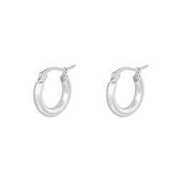 Oorbellen Hoops Smooth Zilver Per Stuk