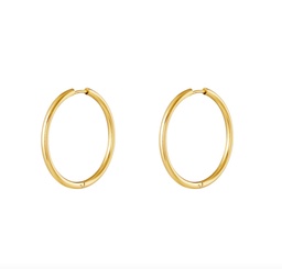 Oorbellen Hoops middel maat goud per paar