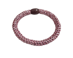 Haarelastiekjes bracelet glitterroos