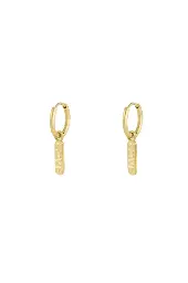 Lovely Tag oorbellen - goud per stuk