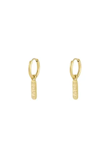 Lovely Tag oorbellen - goud per stuk