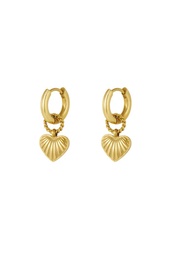 Oorbellen best thing heart - Goud kleur per stuk 