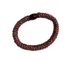 Haarelastiekjes bracelet multicolor bruin